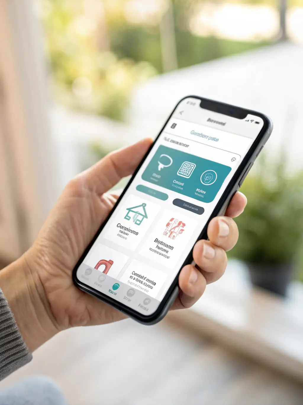 A clean and efficient mobile app interface on a smartphone, representing OrderandDrive's mobile application development capabilities and their focus on user-friendly design.