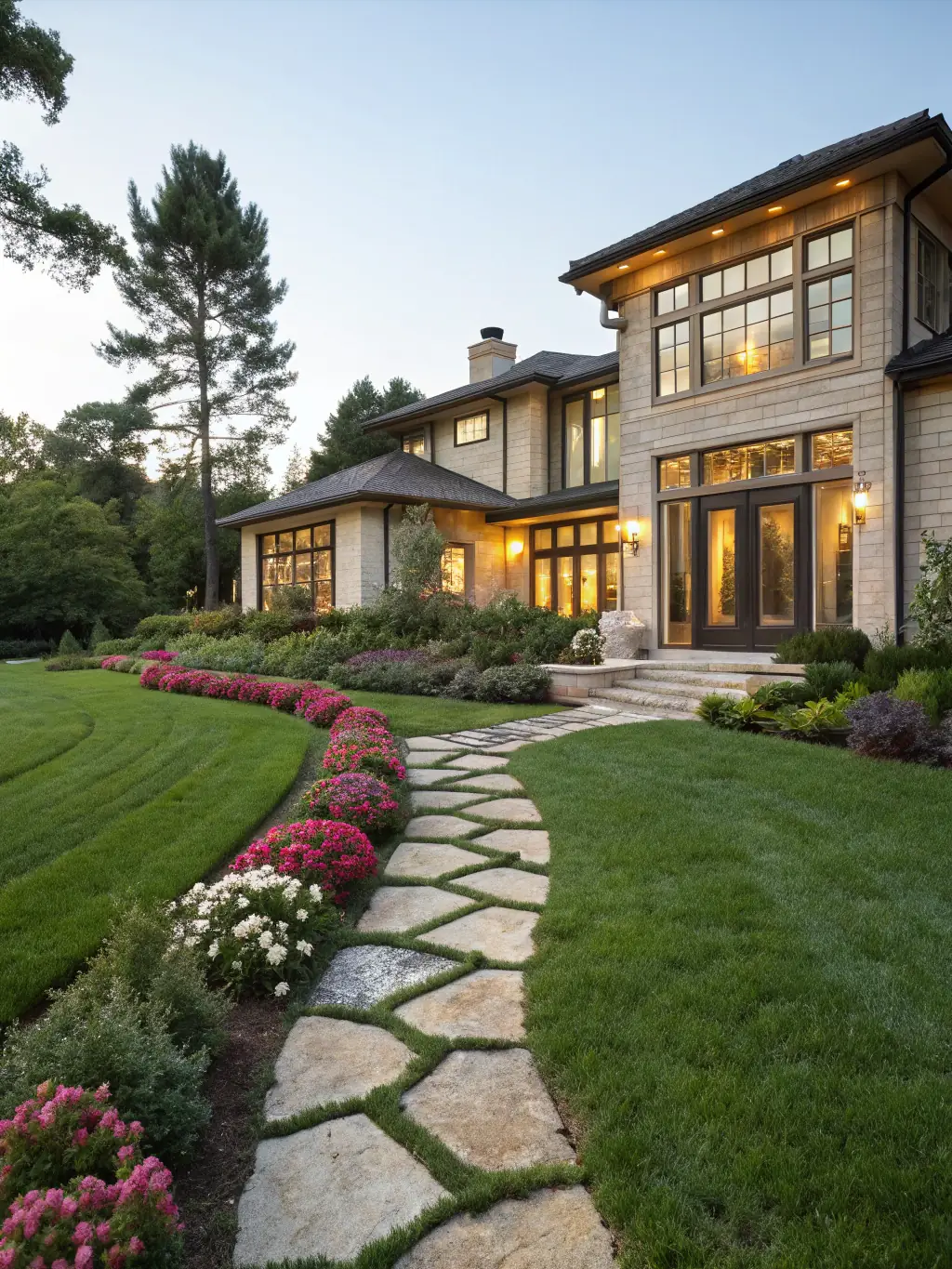 An image of a well-maintained property with manicured lawns, showcasing OrderandDrive's property management capabilities.